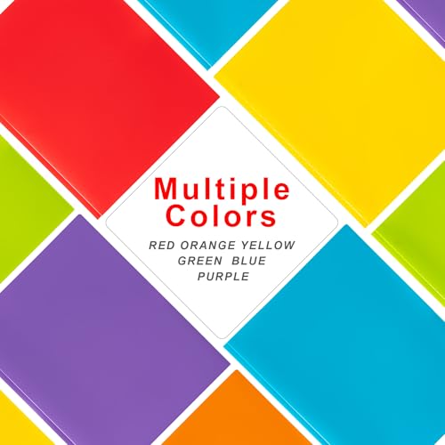 Aegero Folders with Pockets and Prong with Fasteners (6 Pack, Assorted Colors),Durable Plastic Pocket Folders with Prongs,Tear Resistant,2 Pocket 3 Prong Folders for Schoolwork & Office,Letter Size - Image 5
