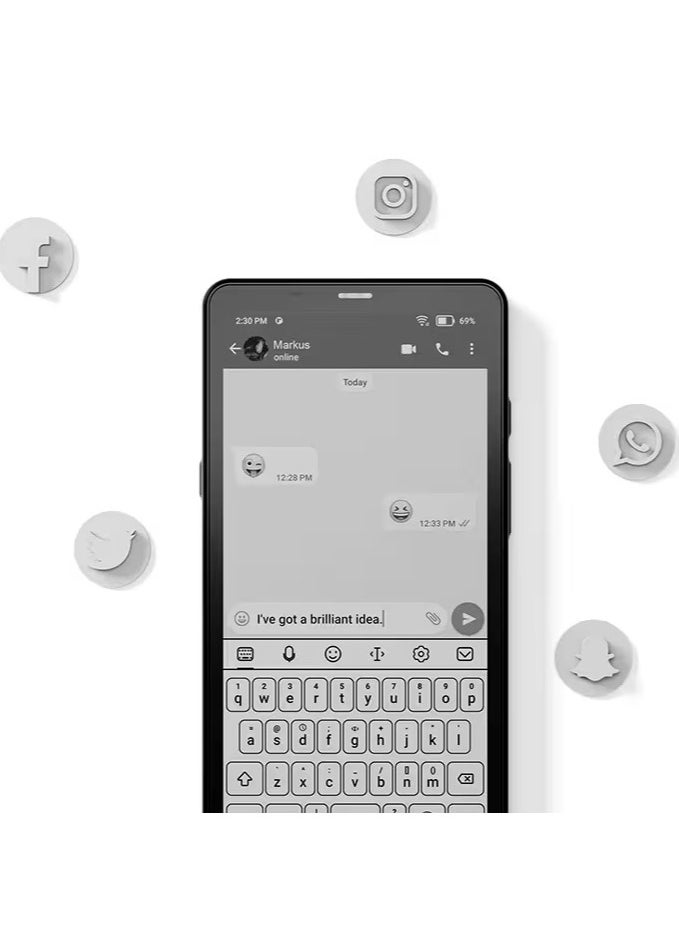 بوكس - BOOX Palma Mobile ePaper 6GB+128GB قارئ إلكتروني مزود بمعالج Qualcomm Octa-Core + BSR GPU، وإضاءة أمامية وكاميرا خلفية بدقة 16 ميجابكسل، أسود - Image 1