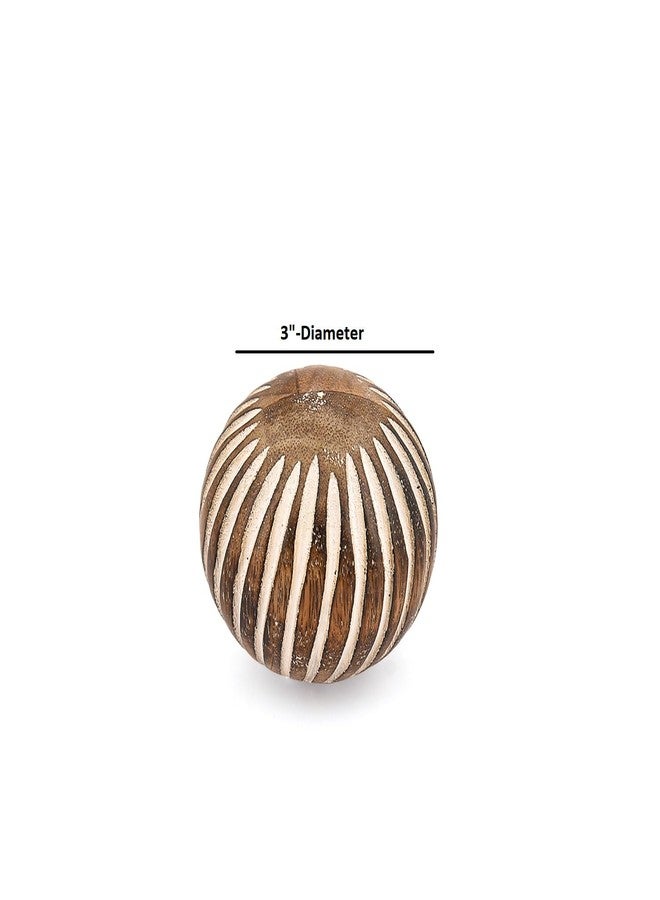 Kimona Decorative Ball Mango Wood Round Balls Set of 3 - Coffee Table Centerpiece Home Décor Living Room, Bedroom, Kitchen (3" x 3" x 3") - Image 5