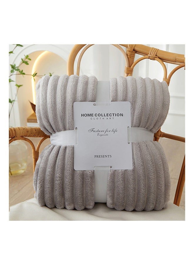 Bukela Bed Blanket 150x200 Cm 610GSM, Throw Blanket, Soft Blanket, Perfect for Bed, Sofa, Camping, Travel, Lightweight, Soft, Plush, Fluffy, Warm, Cozy (Grey) - Image 1