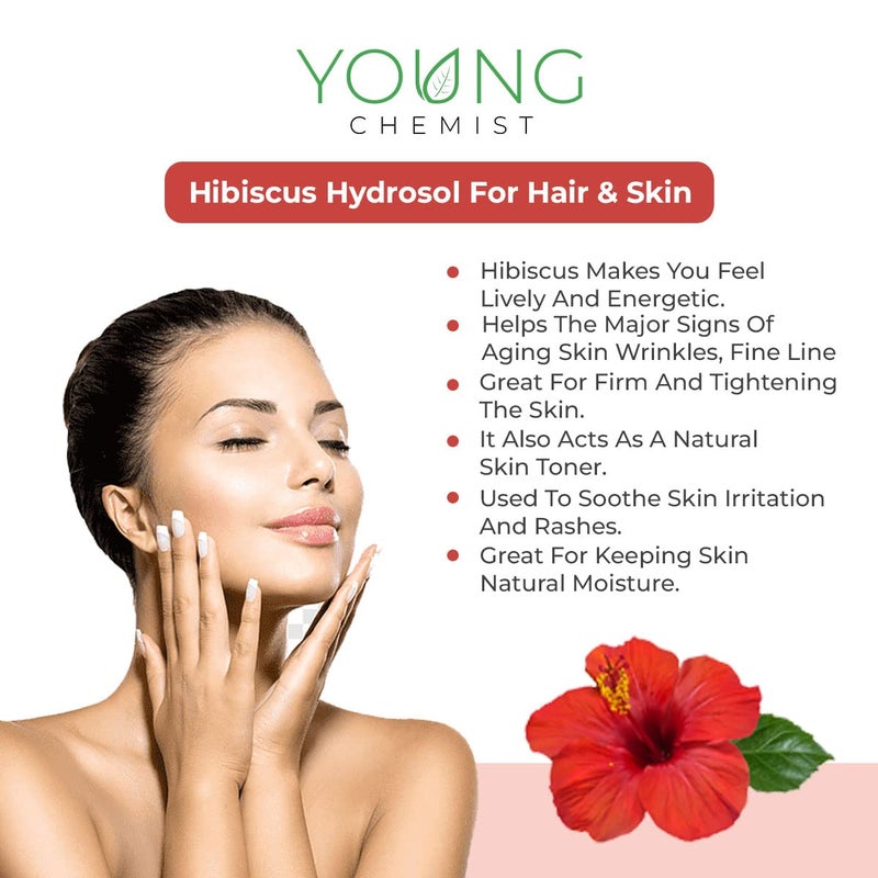 Young Chemist Pure And Natural Hibiscus Hydrosol Toner Distilled Floral Water for Skin Hair Aromatherapy And Cleaning In 5 Litre Bottle Spray Parent - Image 3