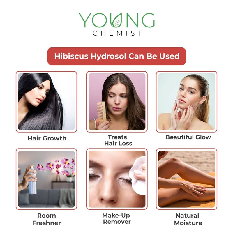Young Chemist Pure And Natural Hibiscus Hydrosol Toner Distilled Floral Water for Skin Hair Aromatherapy And Cleaning In 5 Litre Bottle Spray Parent - Image 4