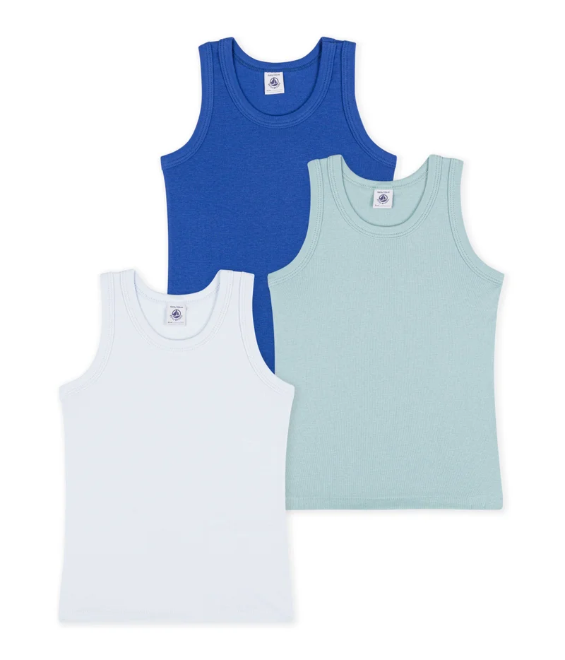 بيتي باتو Pack Of Children's Plain Cotton Tank Tops