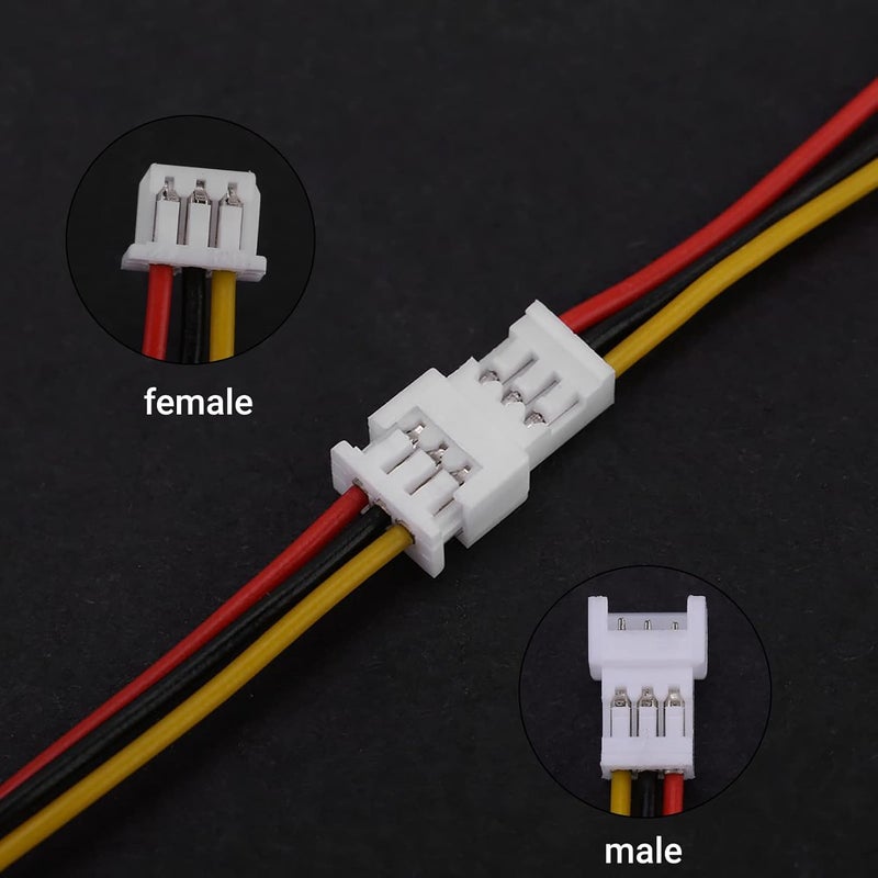 20 Sets/Pack Micro JST 1.25MM 2 Pin/3 Pin Male and Female Connector Plug for Household Appliances(3 pin: Set of male and female) - Image 4
