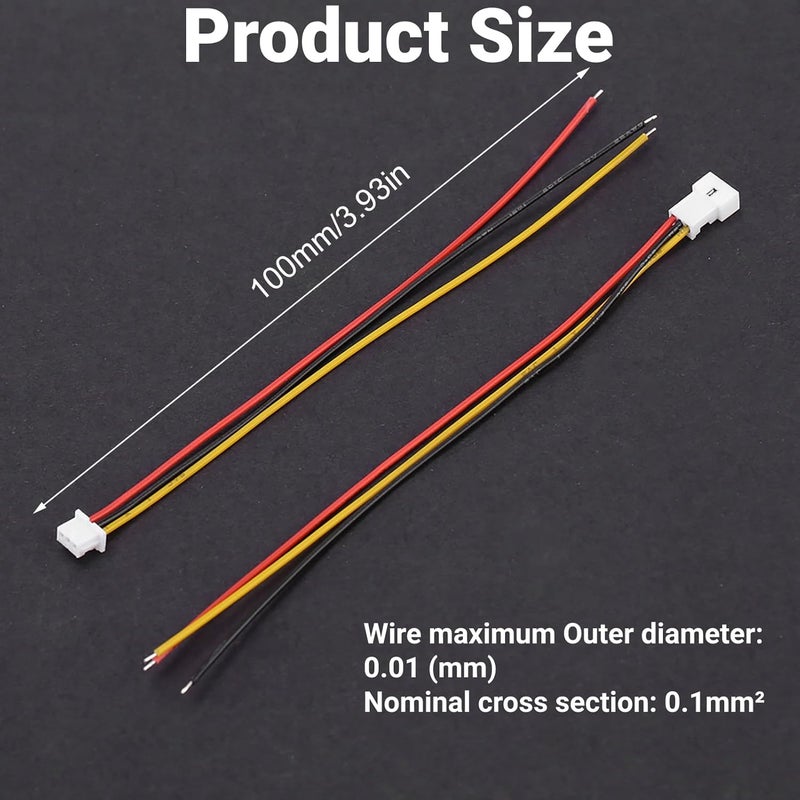 20 Sets/Pack Micro JST 1.25MM 2 Pin/3 Pin Male and Female Connector Plug for Household Appliances(3 pin: Set of male and female) - Image 2