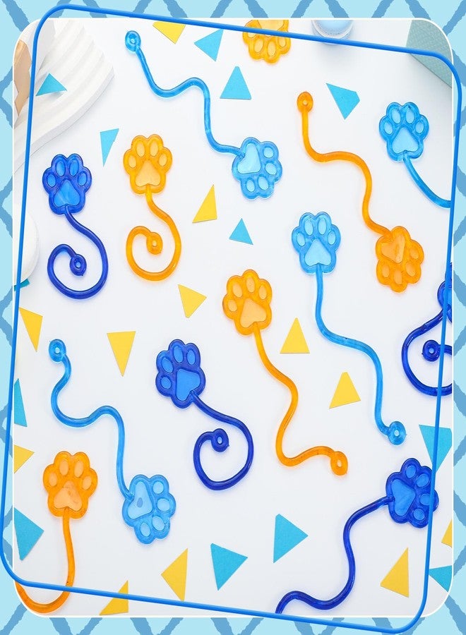 JellyArch 24 Pcs Dog Sticky Hands Cartoon Dog Paw Party Favors Stretchy Sticky Hand Toy Birthday Classroom Rewards Carnival Prizes Toy Goodie Bag Stuffer Filler (Navy,Light Blue,Brown) - Image 3
