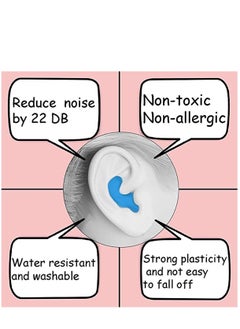 KASTWAVE Sleep Earplugs, Silicone Earplugs, Sleep Earplugs with High Decibel Noise Protection Waterproof Earplugs for Sleep Learning Swimming and Cancelling Noise  - Image 4