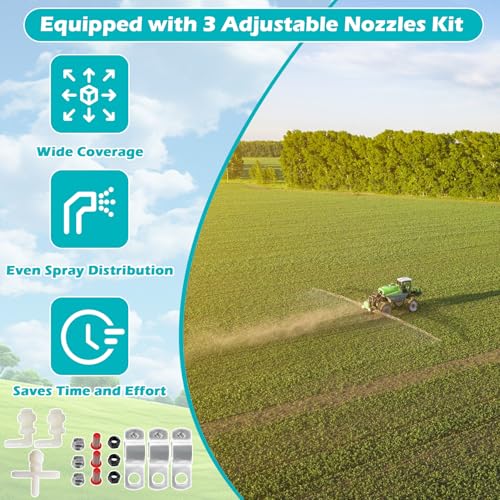 Sthovd Spray Boom Repair Kit Include 8001VS Tips Screens Clamps Cross and Elbows Nozzle Body1116 MPS x 38HBRetaining Nut and Nozzle Cap 1116 FPS Tip Strainer and Boom Clamps 1 Square - Image 3
