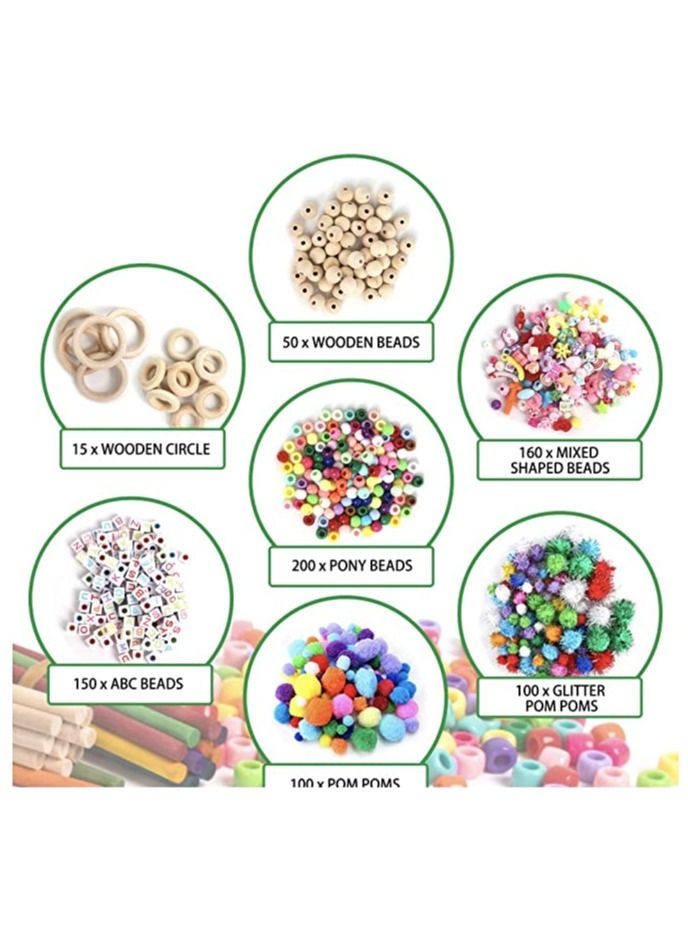 عام مجموعة مكونة من 1358 قطعة للأطفال من لوازم فن الحرف اليدوية الكل في واحد - Image 4