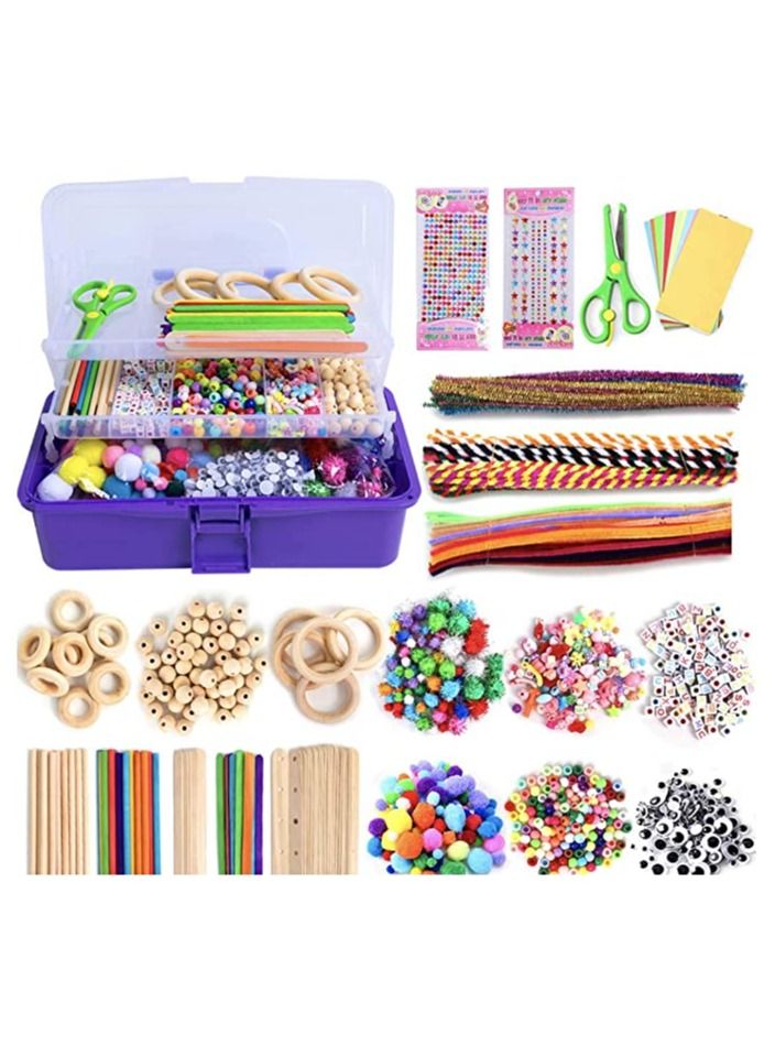 عام مجموعة مكونة من 1358 قطعة للأطفال من لوازم فن الحرف اليدوية الكل في واحد - Image 1