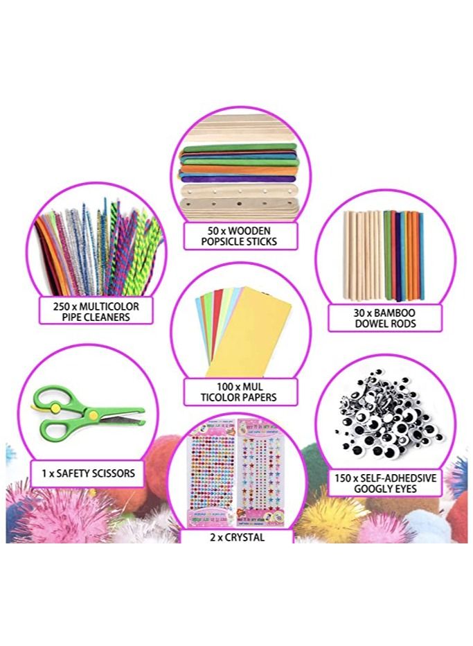 عام مجموعة مكونة من 1358 قطعة للأطفال من لوازم فن الحرف اليدوية الكل في واحد - Image 5