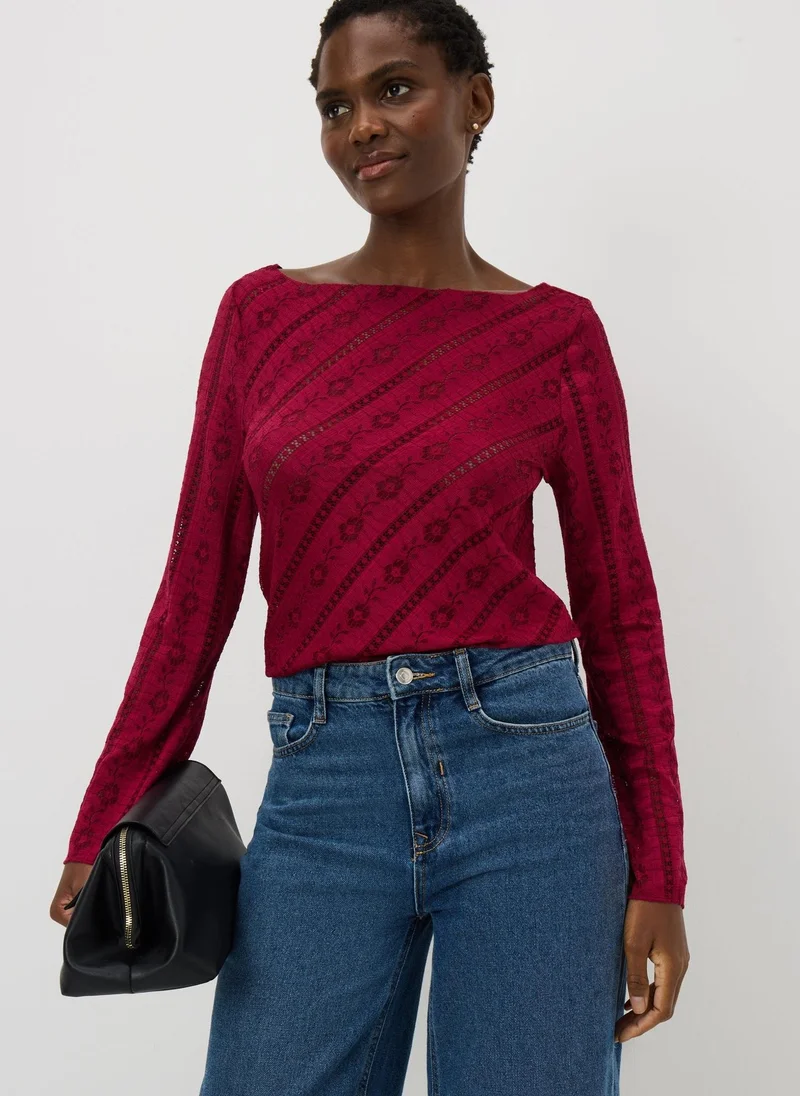 Matalan Raspberry Lace Top