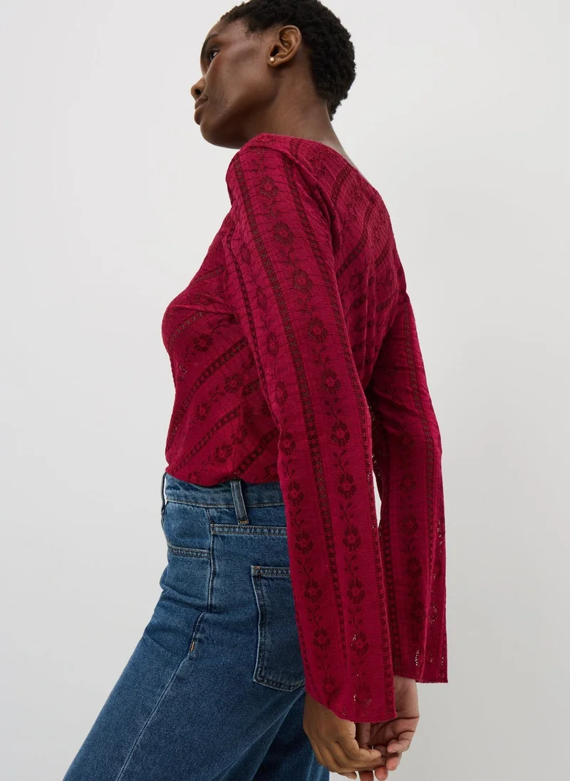 Matalan Raspberry Lace Top