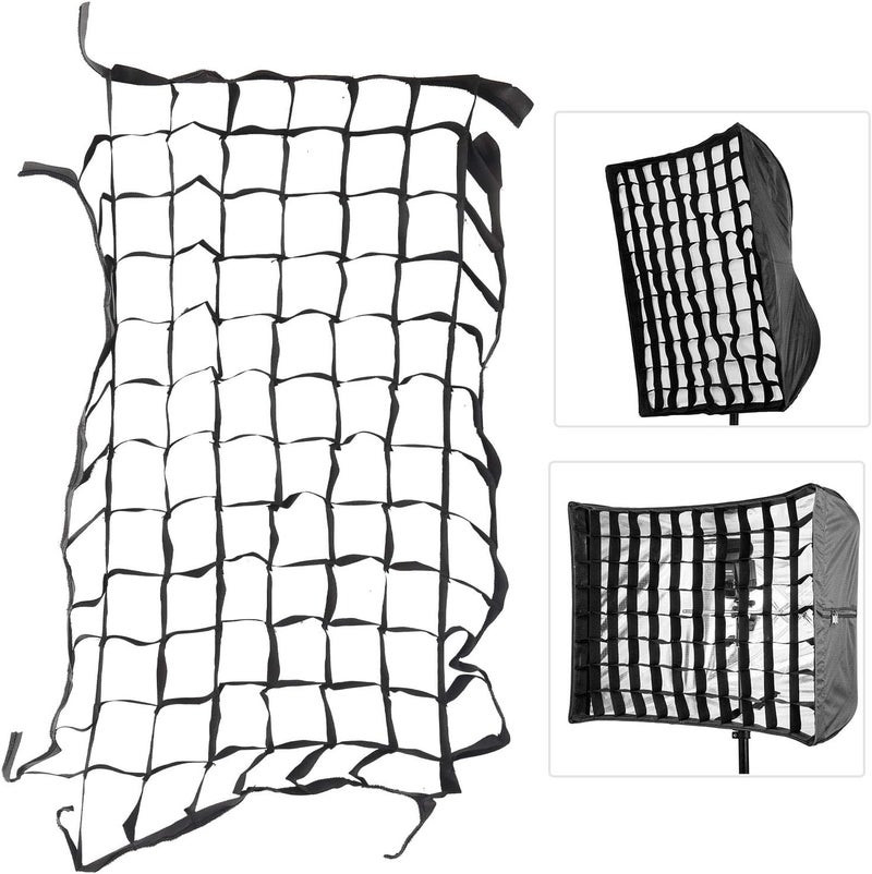 Condition adaptive build Grid Mesh Softbox for 50x70cm Photography Studio Softbox Grid Mesh, Directional Control, Dark & Light Grating Effects, with Fastening Tapes, for 4 Corner Soft Light Box User friendly optimized build - Image 4