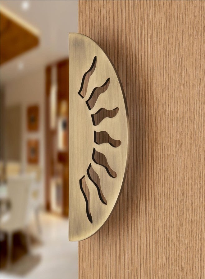 COMPASS Stainless Steel 6-inch Round Shape Door Handle for Main Door and Pull-Push Handle of Home/Hotel/Office Door Hardware for Single and Double Door - Pack of 1 Set (Brass Antique) - Image 5
