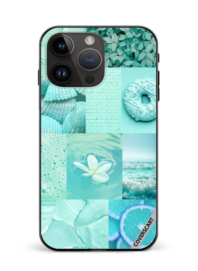 COVERSCART Protective Case Cover For Apple iPhone 15 Pro Mint Abstract College Design Multicolour - Image 1