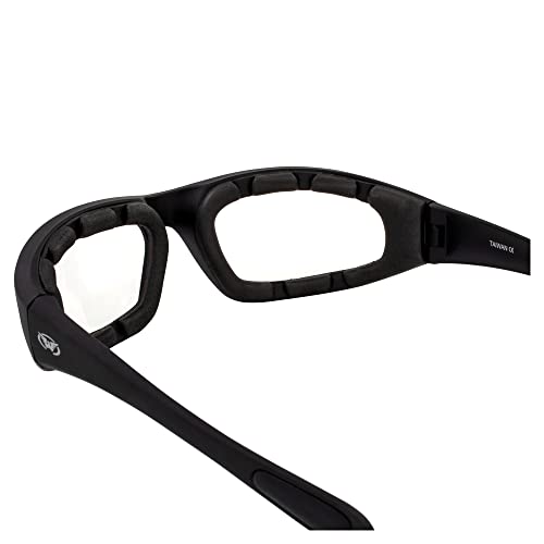 Global Vision Eyewear Kickback Motorcycle Safety Sunglasses Black Frame + Clear Lens - Image 5