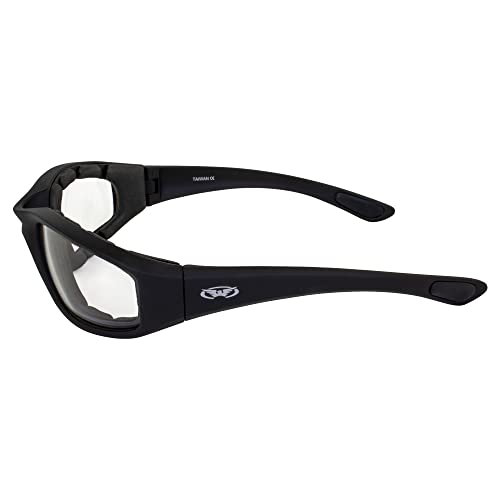 Global Vision Eyewear Kickback Motorcycle Safety Sunglasses Black Frame + Clear Lens - Image 3
