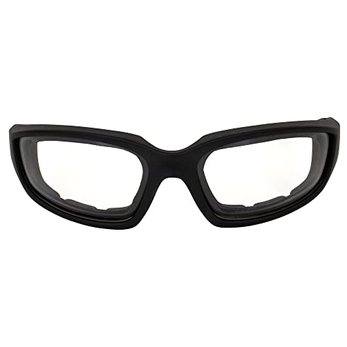 Global Vision Eyewear Kickback Motorcycle Safety Sunglasses Black Frame + Clear Lens - Image 2