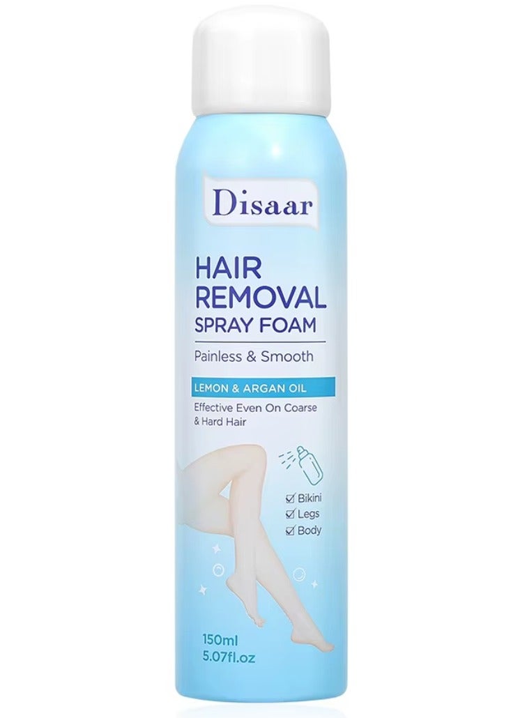 Disaar Hair Removal Spray Foam Painless And Smooth Lemon And Argan Oil 150 ML - Image 1