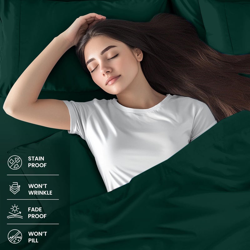 Utopia Bedding Twin Bed Sheets Set - 3 Piece Bedding - Brushed Microfiber - Shrinkage and Fade Resistant - Easy Care (Emerald Green) - Image 3