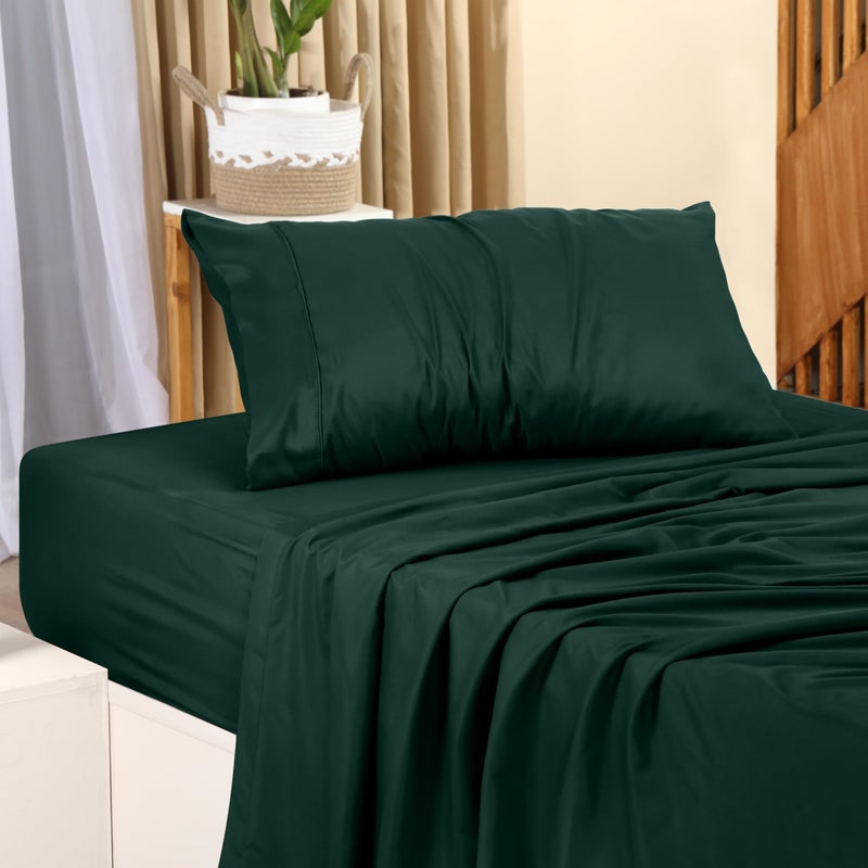 Utopia Bedding Twin Bed Sheets Set - 3 Piece Bedding - Brushed Microfiber - Shrinkage and Fade Resistant - Easy Care (Emerald Green) - Image 5