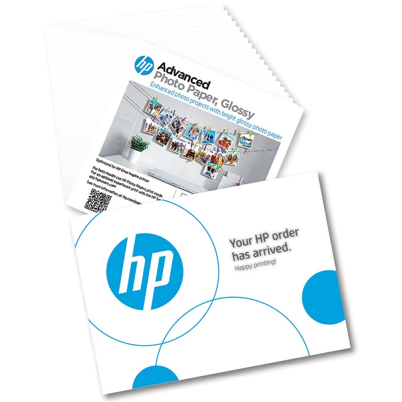HP Advanced Photo Paper  Glossy  5x5 in  20 sheets (49V50A) White - Image 1