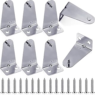 Ferraycle Ferraycle Set of 8 Metal Hold Down Brackets Silver Blinds Brackets Blind Holder Replacements Horizontal Blind Brackets  - Image 1