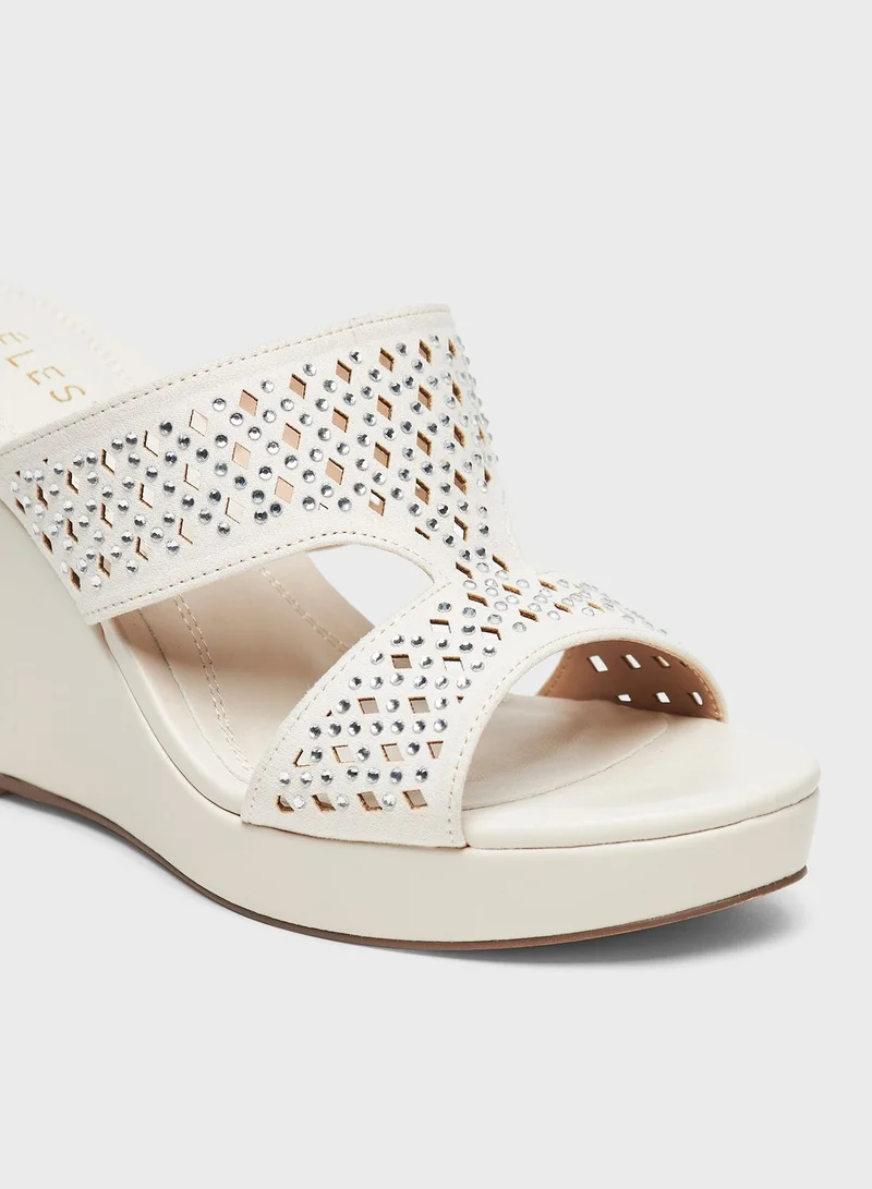 سيليست Multi Strap High Heel Wedge Sandals