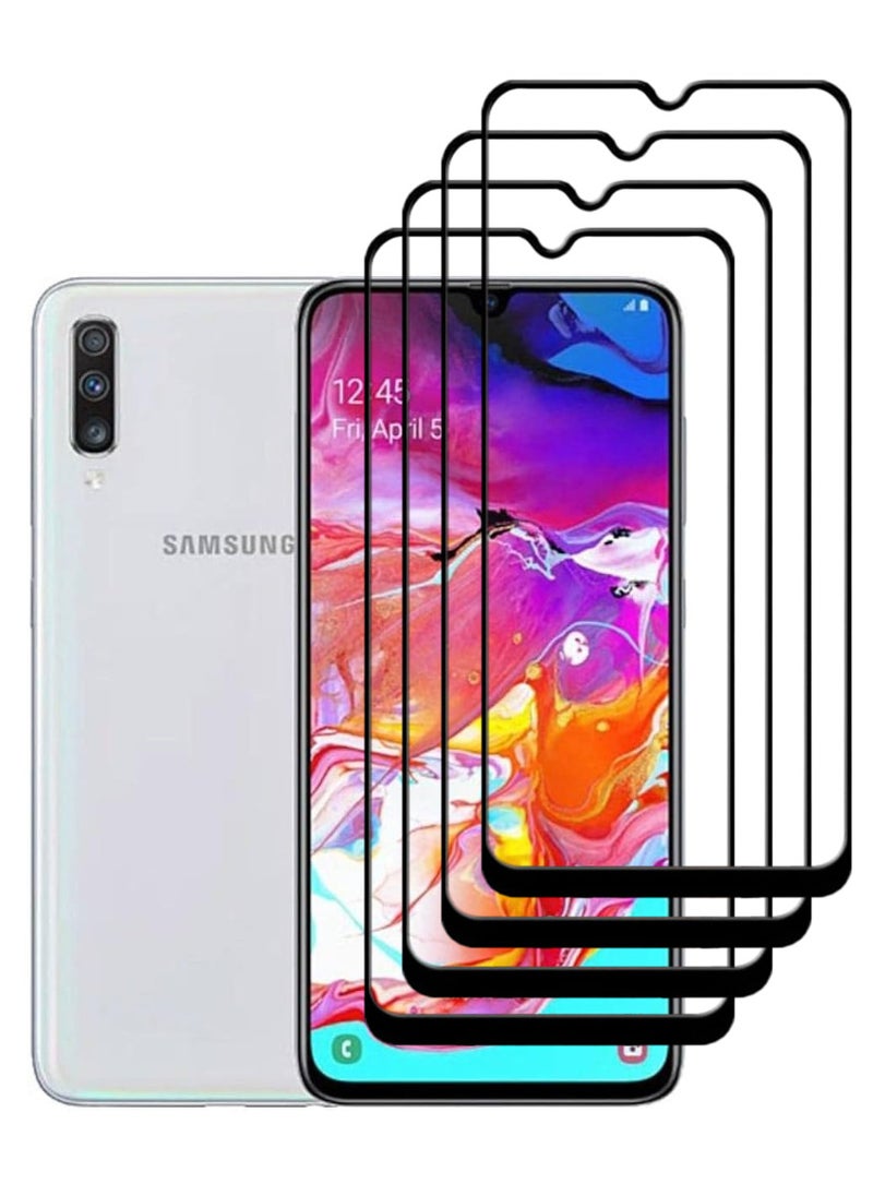 ACLIX 4 Pieces Antistatic ESD Dustproof Premium Quality High Definition Tempered Glass Screen Protector Designed For Samsung Galaxy A70 - Image 1