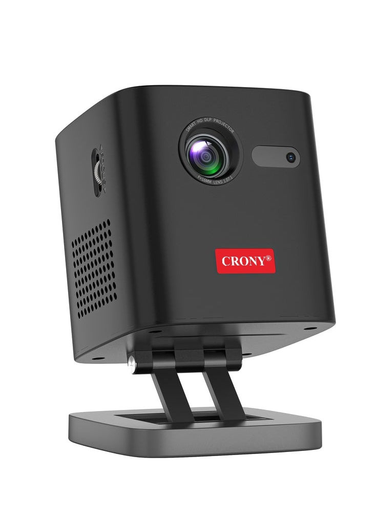 Crony - CRONY C1000 3D upright Projector with BT speaker 1080p Wifi Smart Led Dlp Video Projector With Battery - Image 1