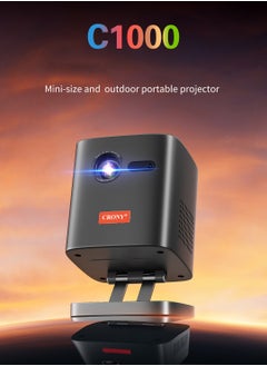 Crony CRONY C1000 3D upright Projector with BT speaker 1080p Wifi Smart Led Dlp Video Projector With Battery  - Image 2