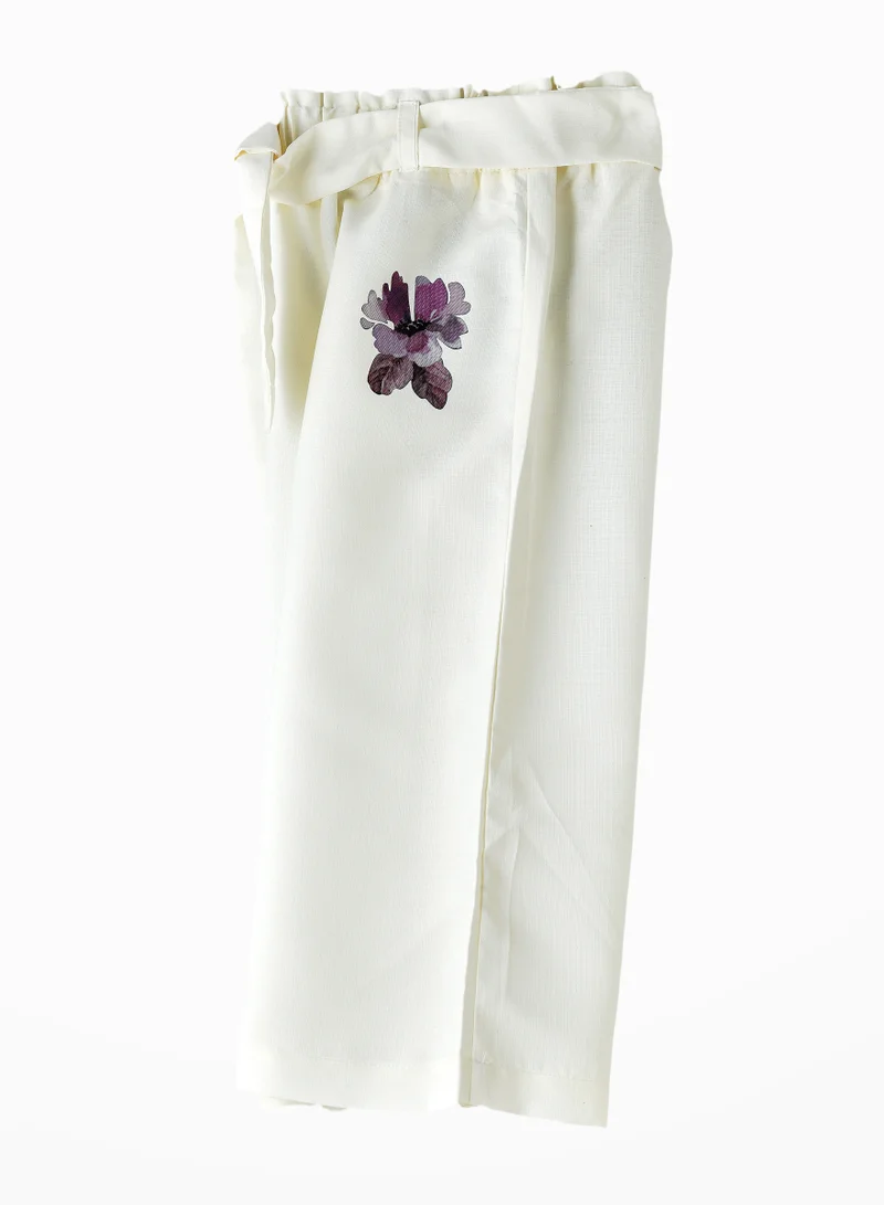Jelliene Girls' Floral Embellished Culottes