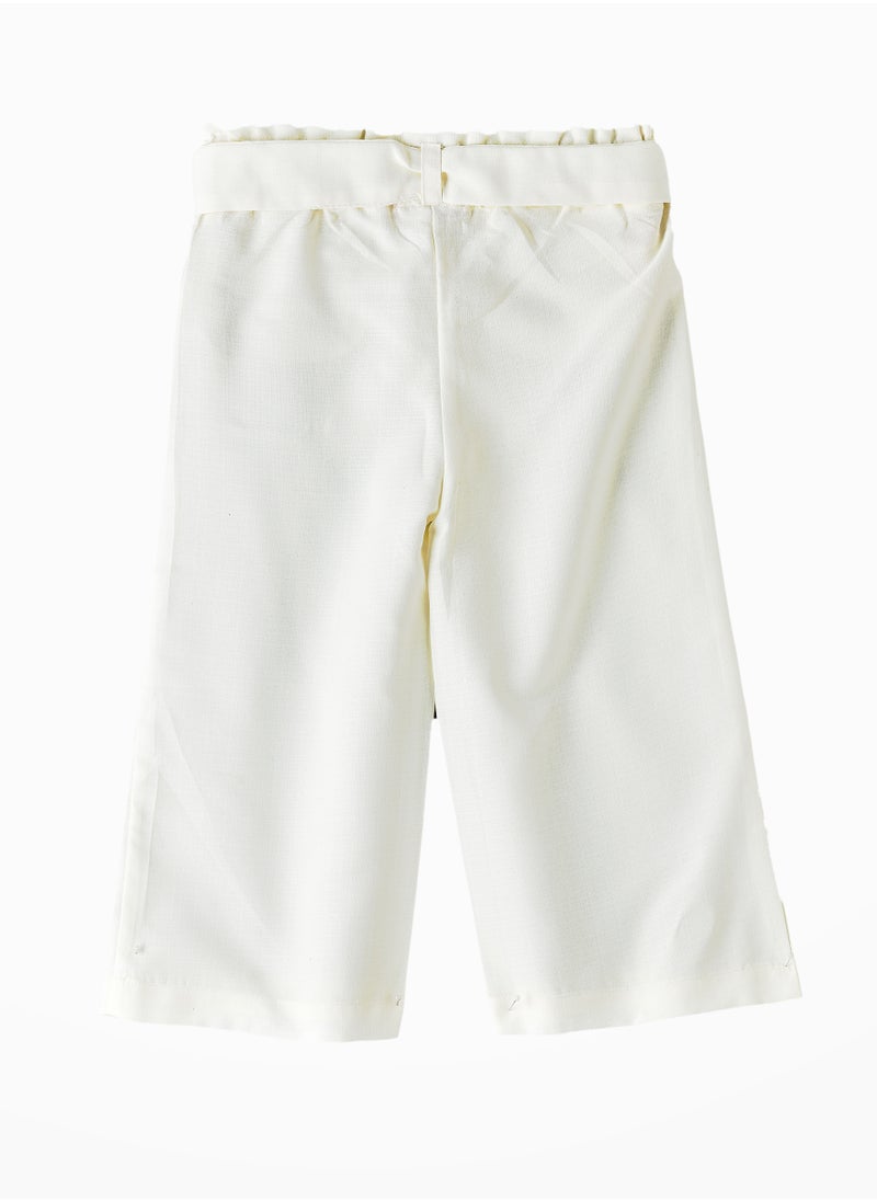 Jelliene - Girls' Floral Embellished Culottes - Image 1