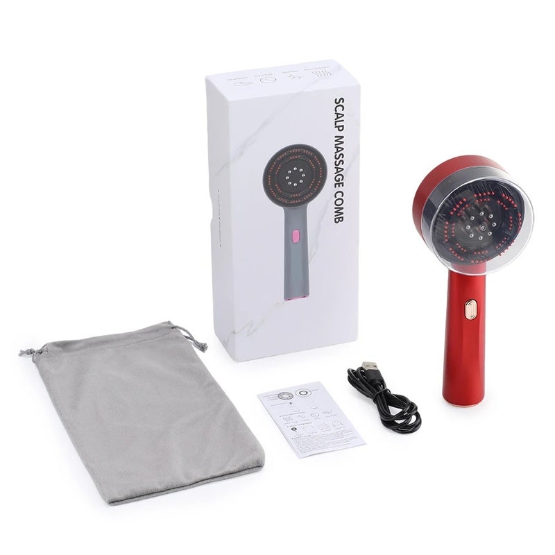 HailiCare Scalp Massage Comb with Red Light, Electric Hair Scalp Massager with 3 Modes, Rechargeable 6ml Serum Applicator Tool - Image 1