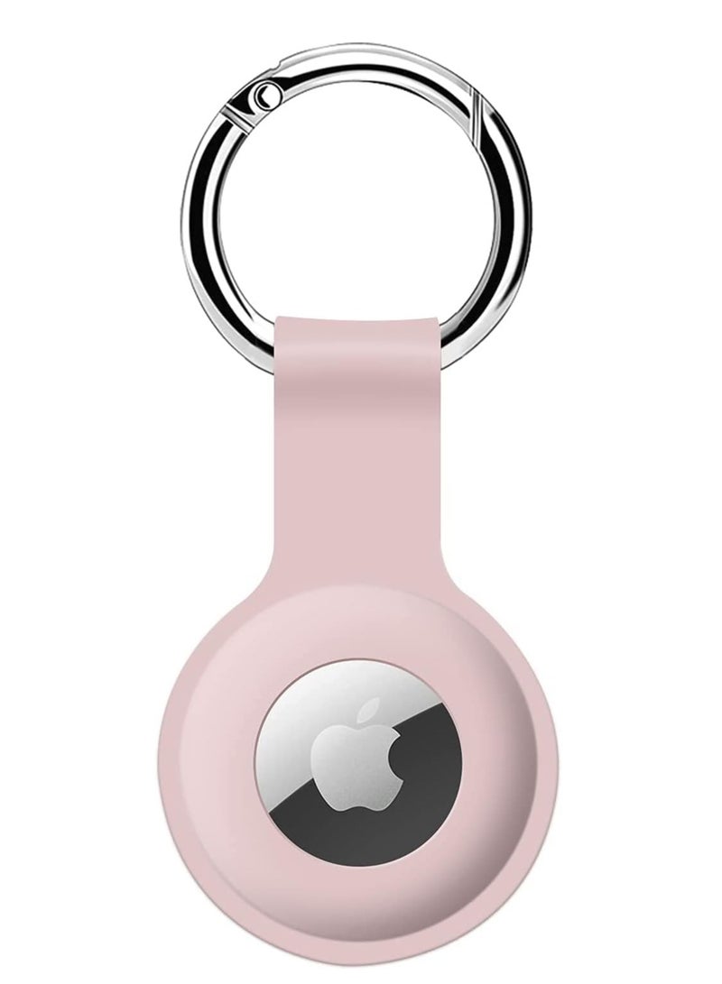 AirTag Holder Case- Silicone Case for AirTag Keyring for Keys, Bags, Luggage, Pet Collars - Anti-Lost and Scratch-Resistant Design for Apple Air Tags 2021(Pink) - Image 1