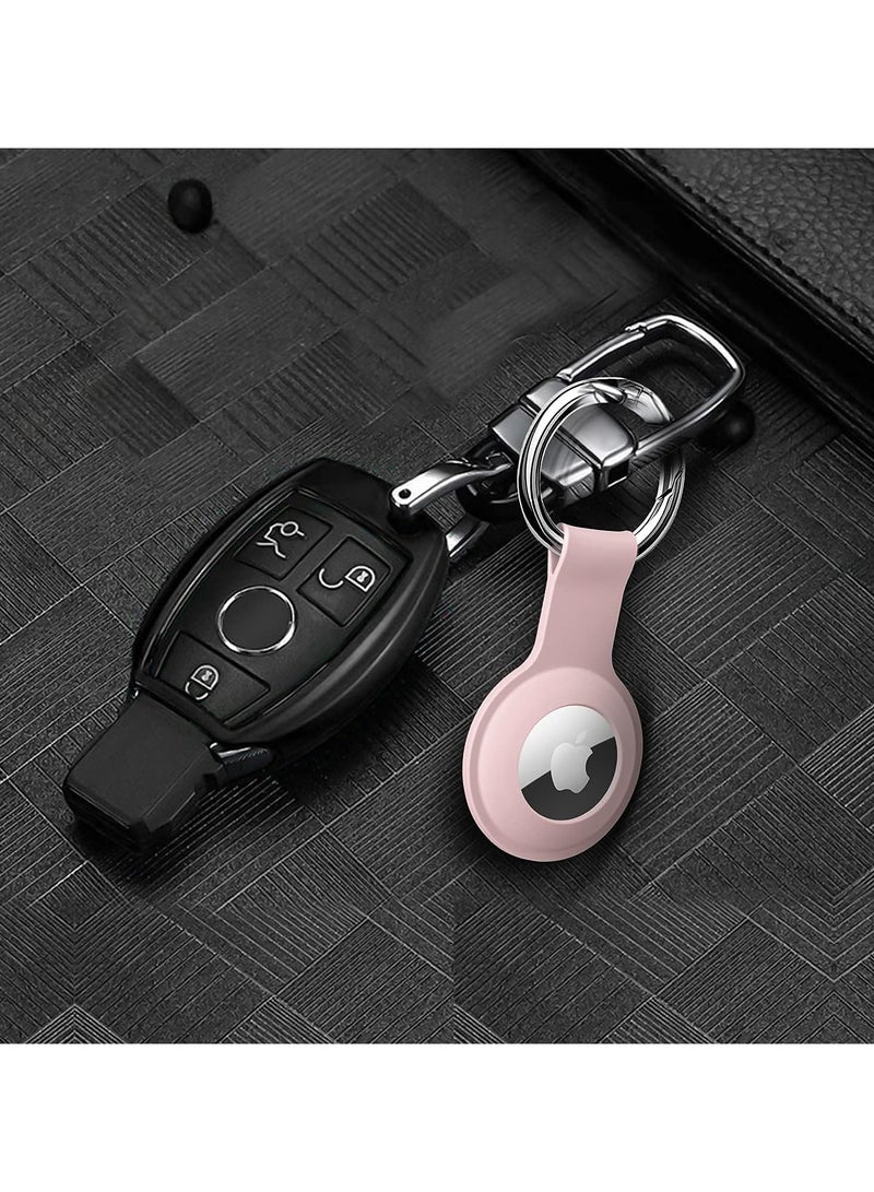 AirTag Holder Case- Silicone Case for AirTag Keyring for Keys, Bags, Luggage, Pet Collars - Anti-Lost and Scratch-Resistant Design for Apple Air Tags 2021(Pink) - Image 4