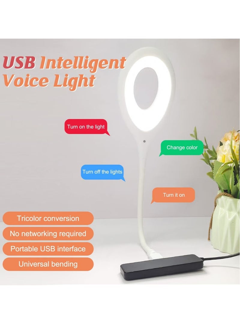 Raxoom USB Smart Voice Control LED Lamp for Bedroom Living Room Dorm Home Office Table Lamp Desk Lamp Beside Lamp Intelligent Voice Night Light Saving Energy - Image 5