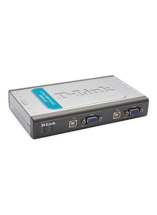جهاز تحكم مشترك Kvm بموزع USB بعدد 4 منافذ رمادي