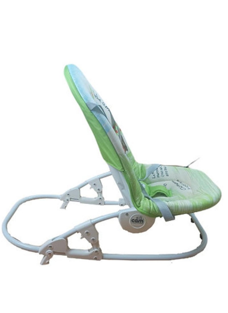 cam - Portable Baby Infant Rocking, Bouncer, Sway Gentle Swaying, Motion Baby, Rocker, With Support Adjustable 3-Position Backrest, Soft Fabric Cover Form 0-9 Kg - Green - Image 1