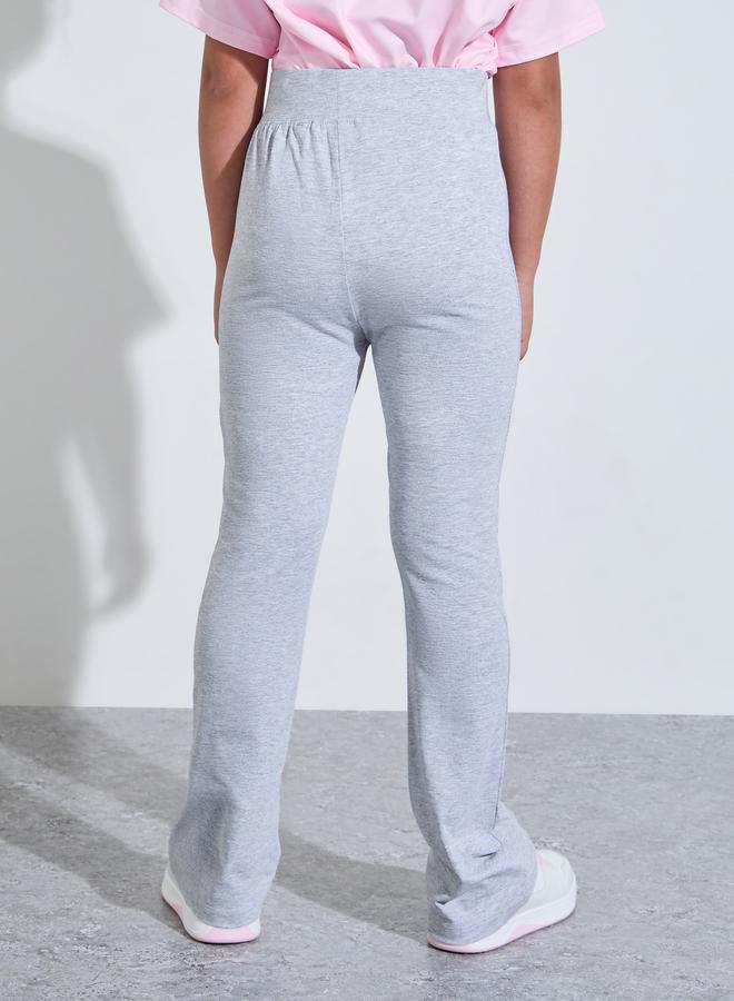 Styli Teen Girls Grey Full-Length Leggings with Cherry Print - Image 4