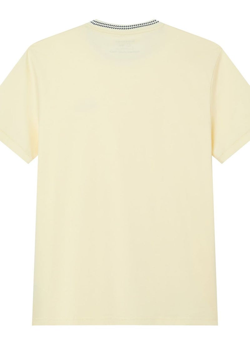 GIORDANO Men's Slim Fit Liquid Touch Cotton Tee - Image 4