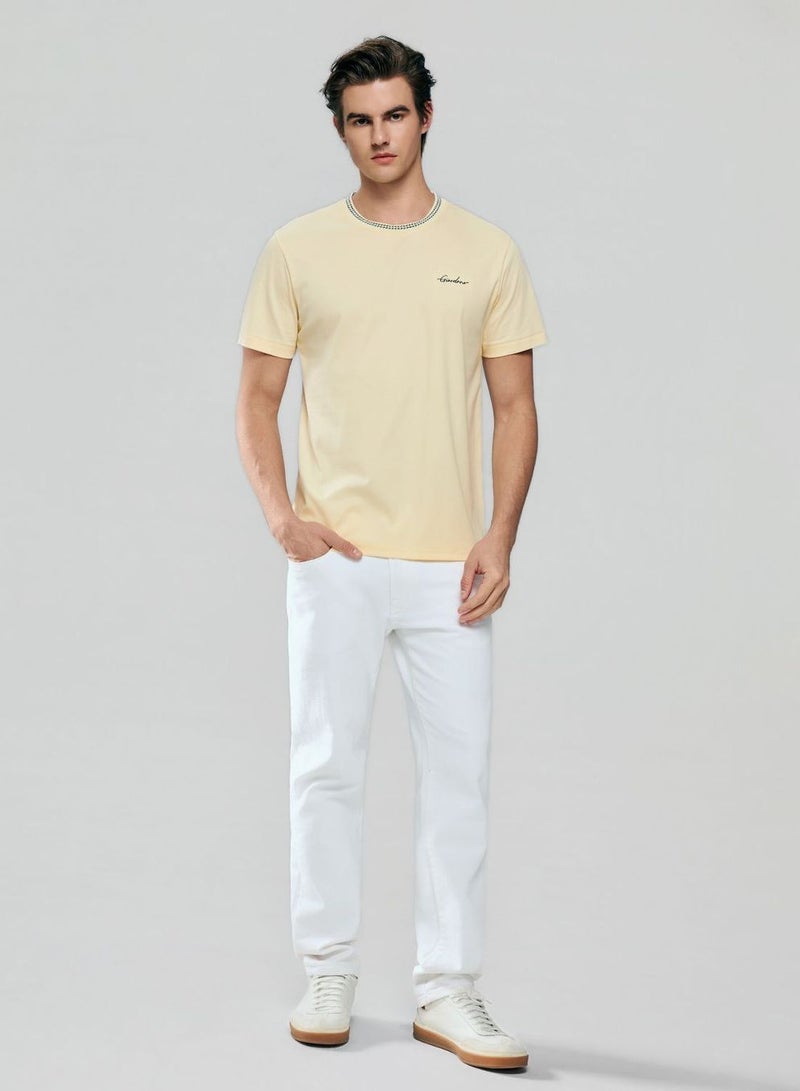 GIORDANO Men's Slim Fit Liquid Touch Cotton Tee - Image 2