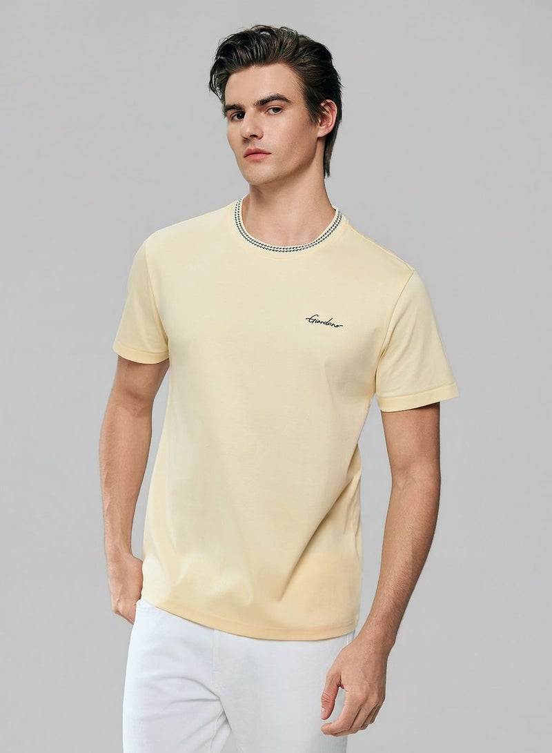 GIORDANO Men's Slim Fit Liquid Touch Cotton Tee - Image 1