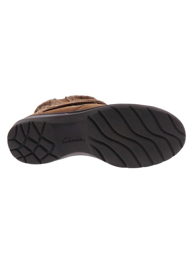 clarks Women's Carleigh Lane Ankle Boot, Dark Tan Nubuck, 5 - Image 3