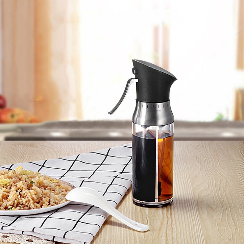 Oil Spray Bottle: 100ml Transparent Food-Grade PC - Precise Press-Type Dispenser, Dual Nozzle Oil & Vinegar Mister for Home Healthy Cooking, Portion Control - Image 5