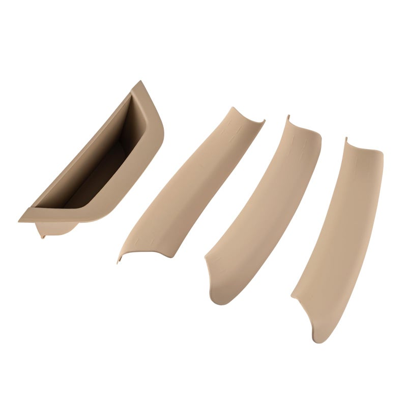 DIRBOERF Beige 4PCS Left Door Armrest Pull Handle Covers Storage Compartment Compatible with BMW X3 F25 20102016 X4 F26 20142017 Driver Side Container Storage Box - Image 2