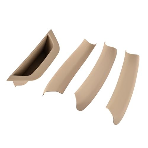 DIRBOERF Beige 4PCS Left Door Armrest Pull Handle Covers Storage Compartment Compatible with BMW X3 F25 20102016 X4 F26 20142017 Driver Side Container Storage Box - Image 1