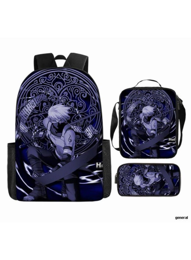 عام حقيبة ظهر مطبوعة بالرسوم المتحركة + حقيبة يد + مجموعة حقيبة قلم، مجموعة حقيبة عملية من ثلاث قطع (يتوفر الطلاب والأطفال والأصدقاء وتسلق الجبال وما إلى ذلك) - 109 - Image 1