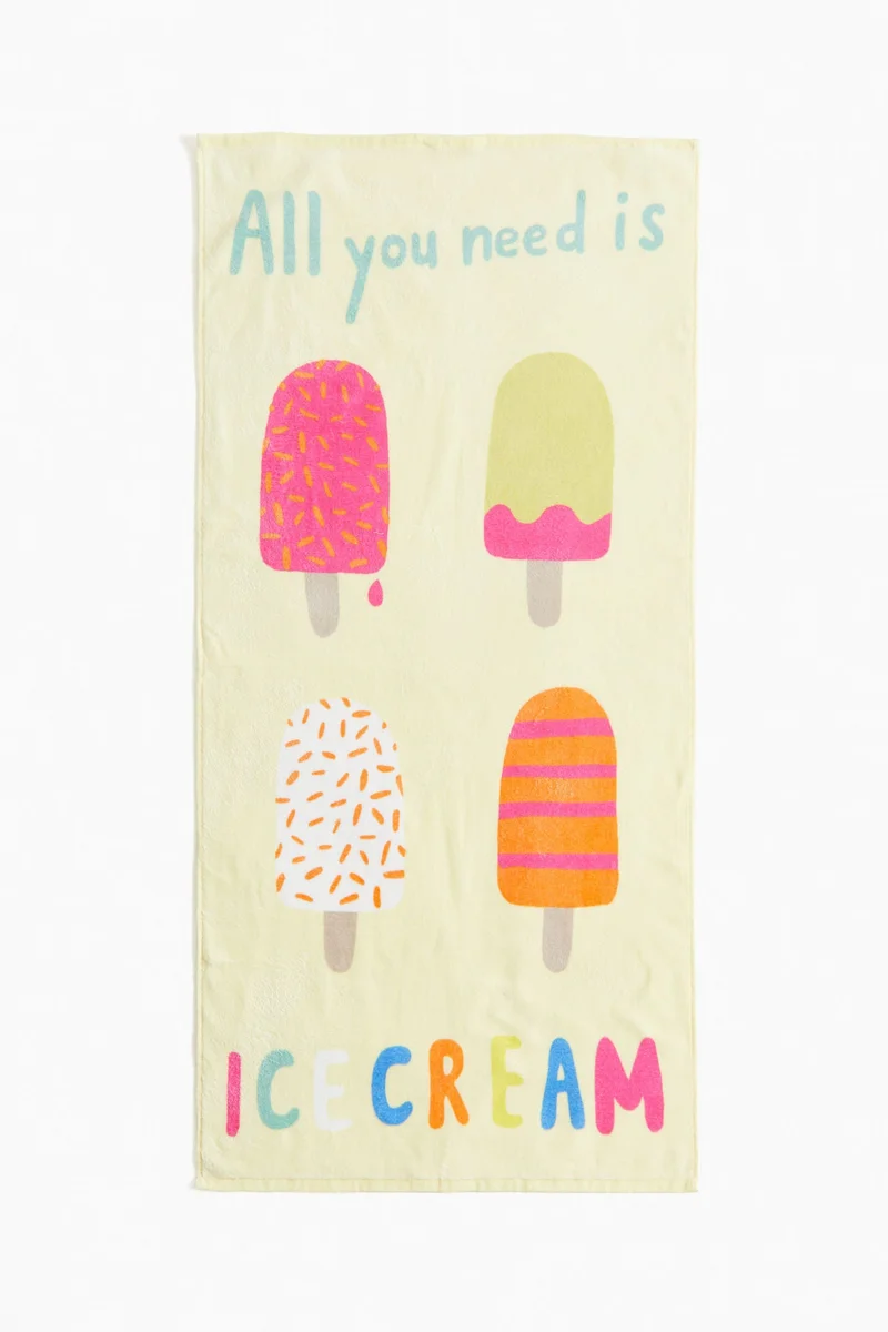 H&M Patterned bath towel